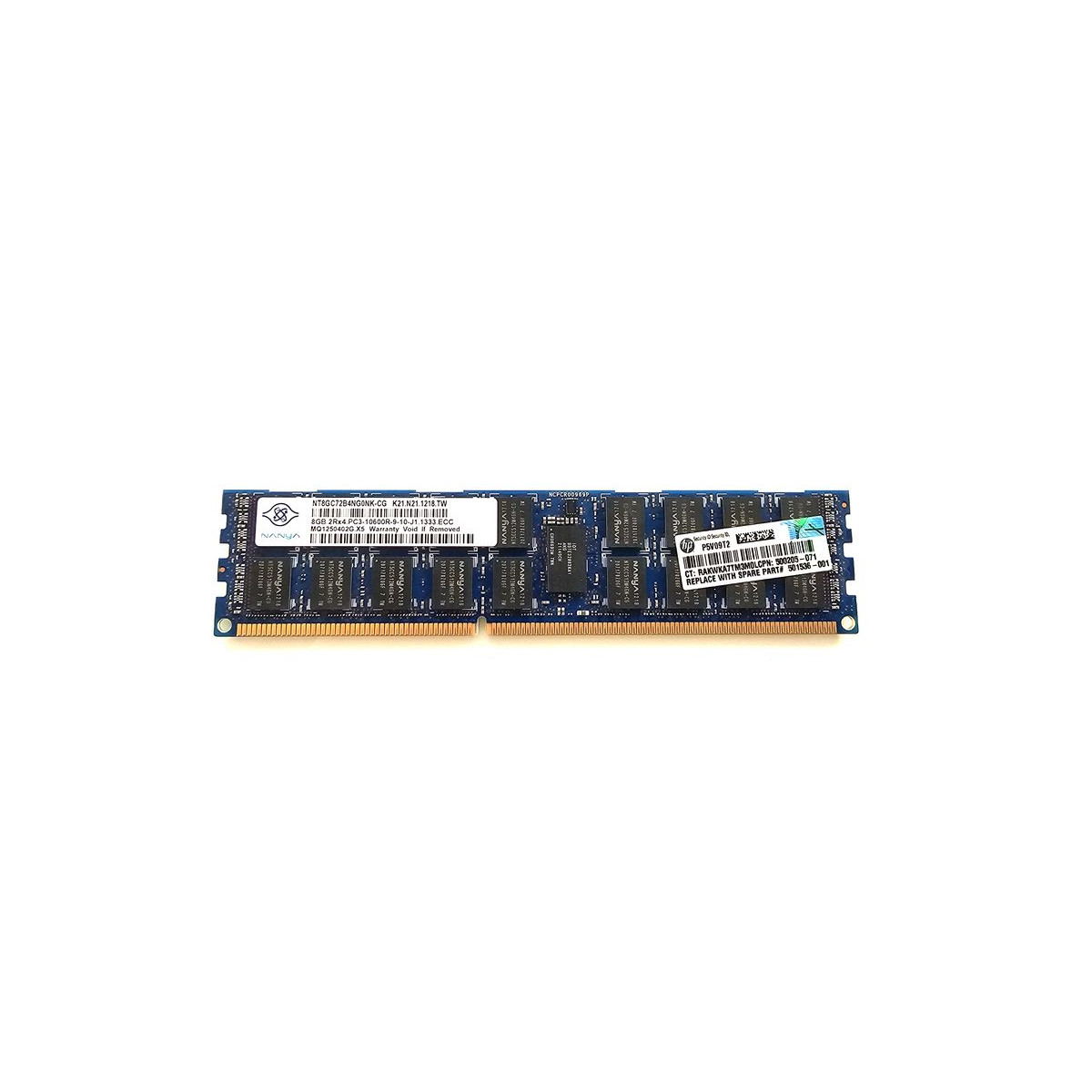 HP NANYA 8GB 2Rx4 PC3-10600R ECC REG 500205-071