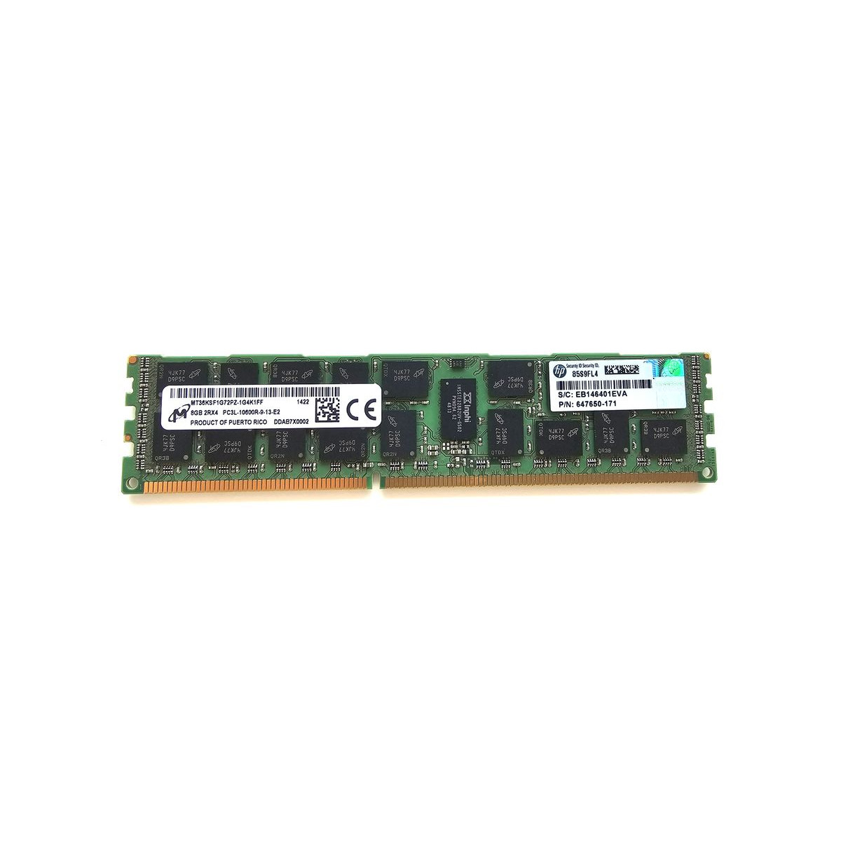 HP MICRON 8GB 2Rx4 PC3L-10600R ECC REG 647650-171