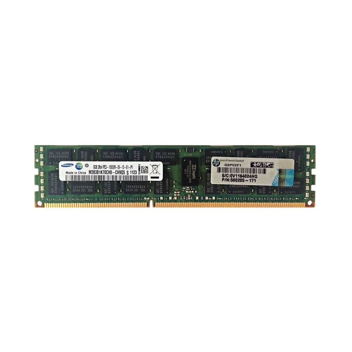 HP SAMSUNG 8GB PC3-10600R 2Rx4 ECC REG 500205-171