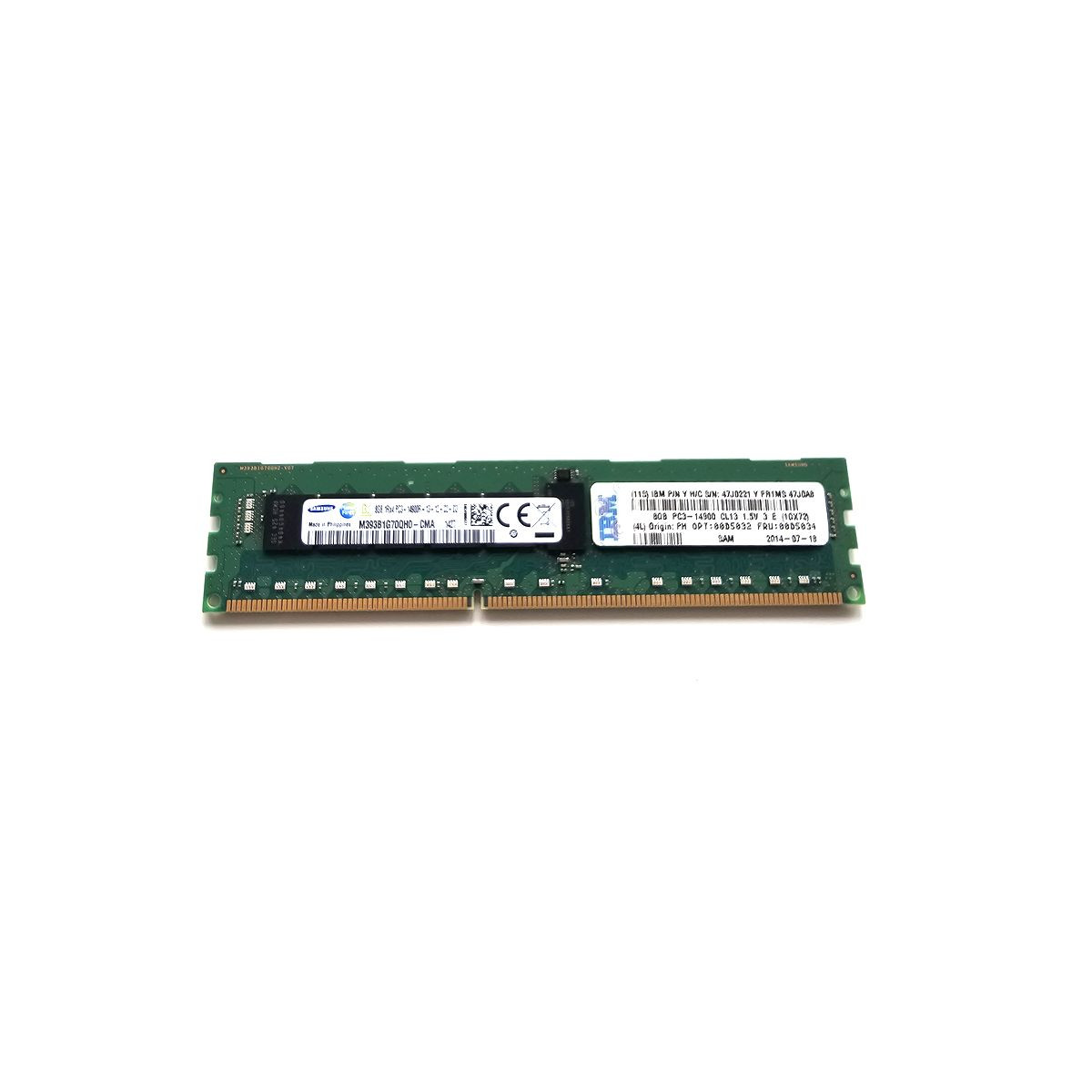 IBM SAMSUNG 8GB 1Rx4 PC3-14900R ECC REG 47J0221