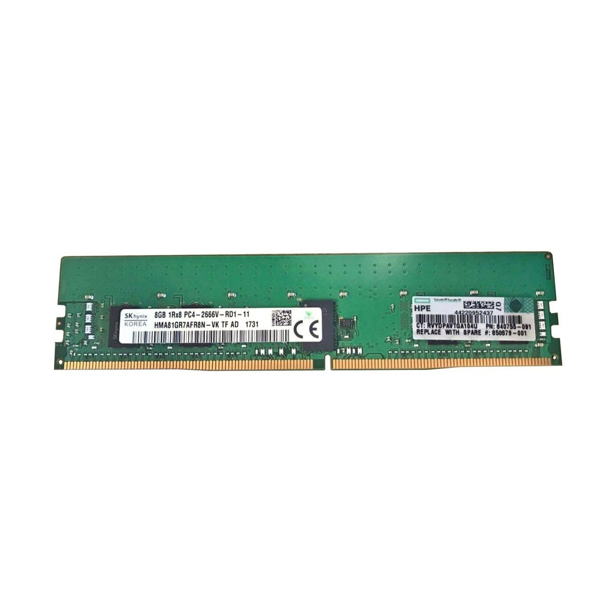 HPE HYNIX 8GB 1Rx8 PC4-2666V ECC REG 840755-091