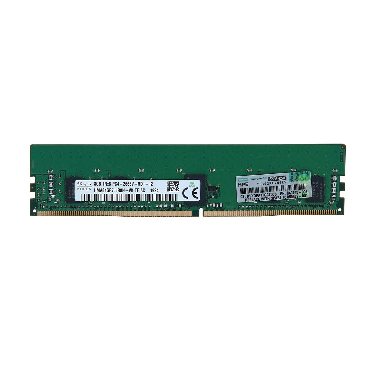 HPE HYNIX 8GB 1Rx8 PC4-2666V ECC REG 840755-091