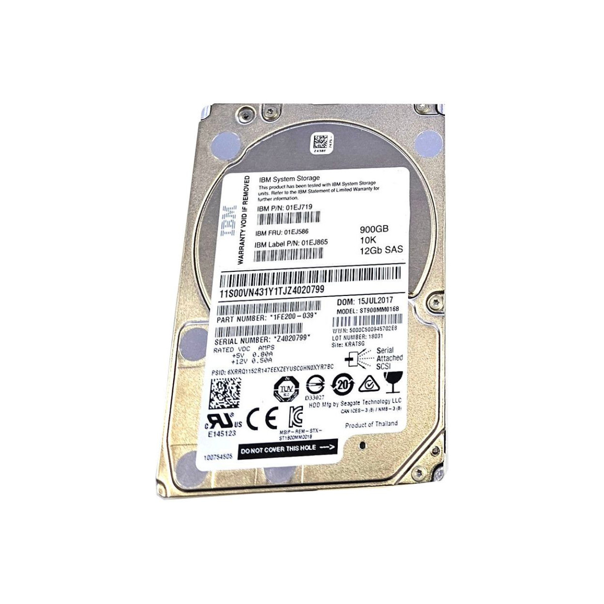 IBM 900GB SAS ST900MM0168 10K 12G 2,5 01EJ719