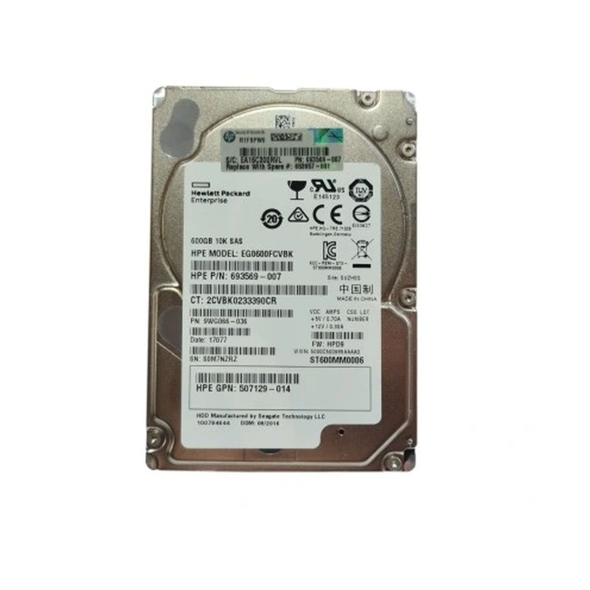 HPE 600GB SAS ST600MM0006 10K 6G 2,5 693569-007