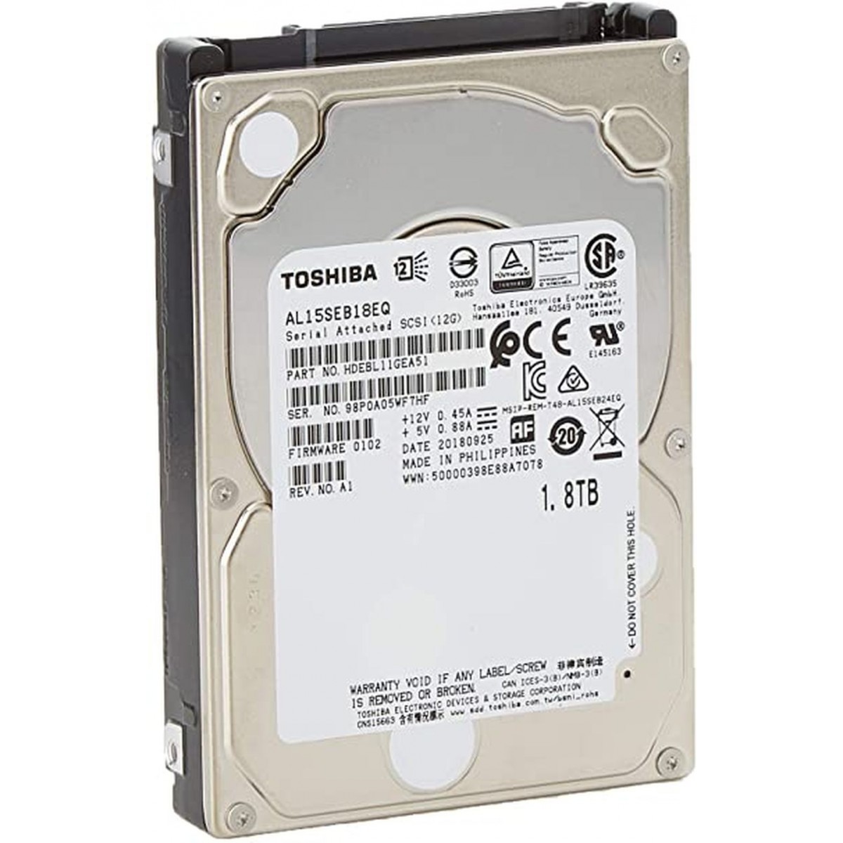 DYSK TOSHIBA 1.8TB SAS 10K 12G 2,5 AL15SEB18EQ