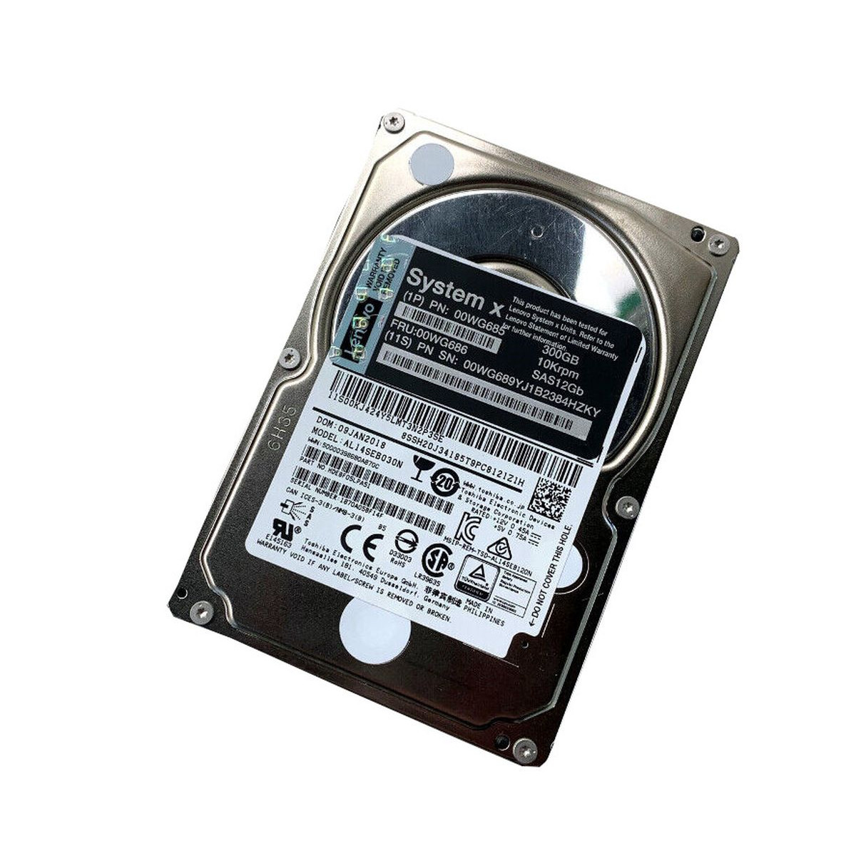 LENOVO 300GB SAS AL14SEB030N 12G 10K 2,5 00WG686
