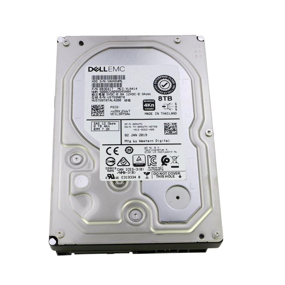 DYSK DELL EMC 8TB SAS HUS728T8TAL4200 12G 7.2K 4Kn 3,5 005WTN