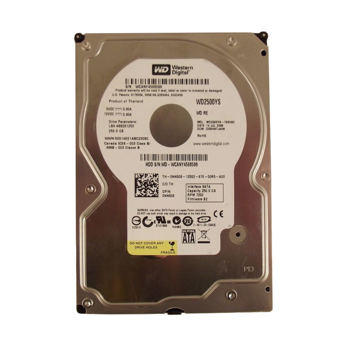 DYSK DELL WD2500YS 250GB 3,5" SATA 7.2K 0NN508