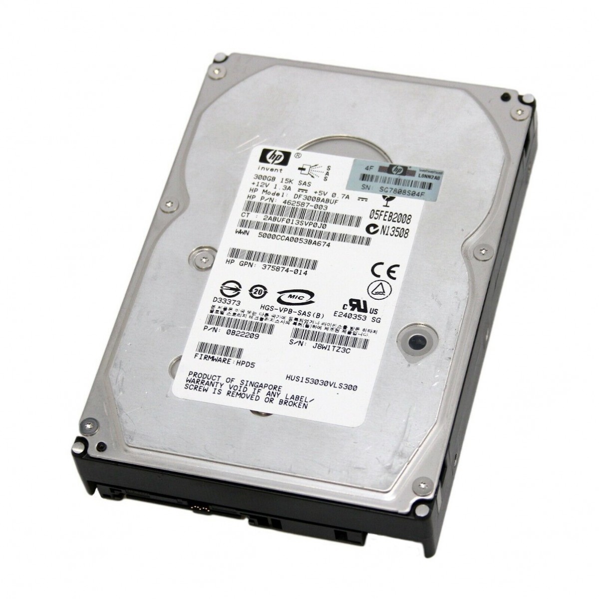 DYSK HP 300GB SAS 15K 3,5 DF300BABUF