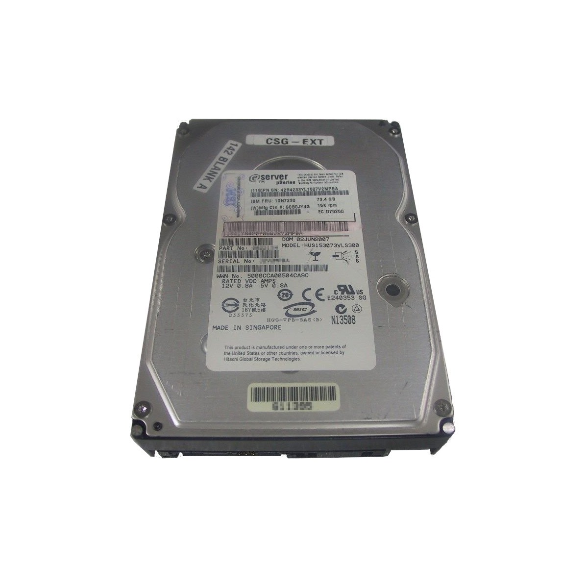 DYSK IBM HITACHI 73,4GB 15K SAS 3,5 10N7230