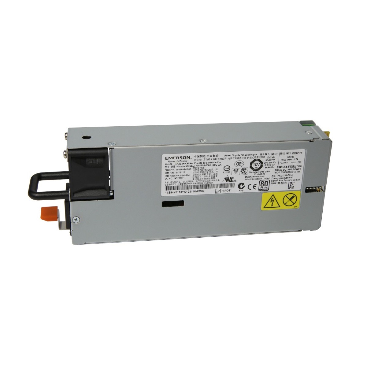 Zasilacz IBM 750W x3560 M4 7001605-J000 94Y8113