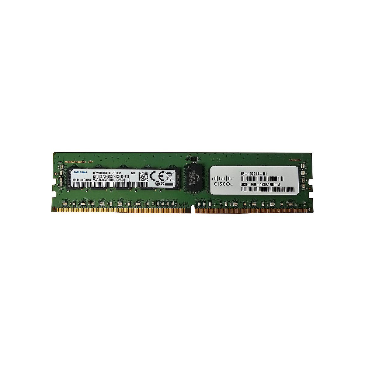 SAMSUNG CISCO 8GB 1Rx4 PC4-2133P ECC REG 15-102214-01 M393A1G40DB0-CPB2Q
