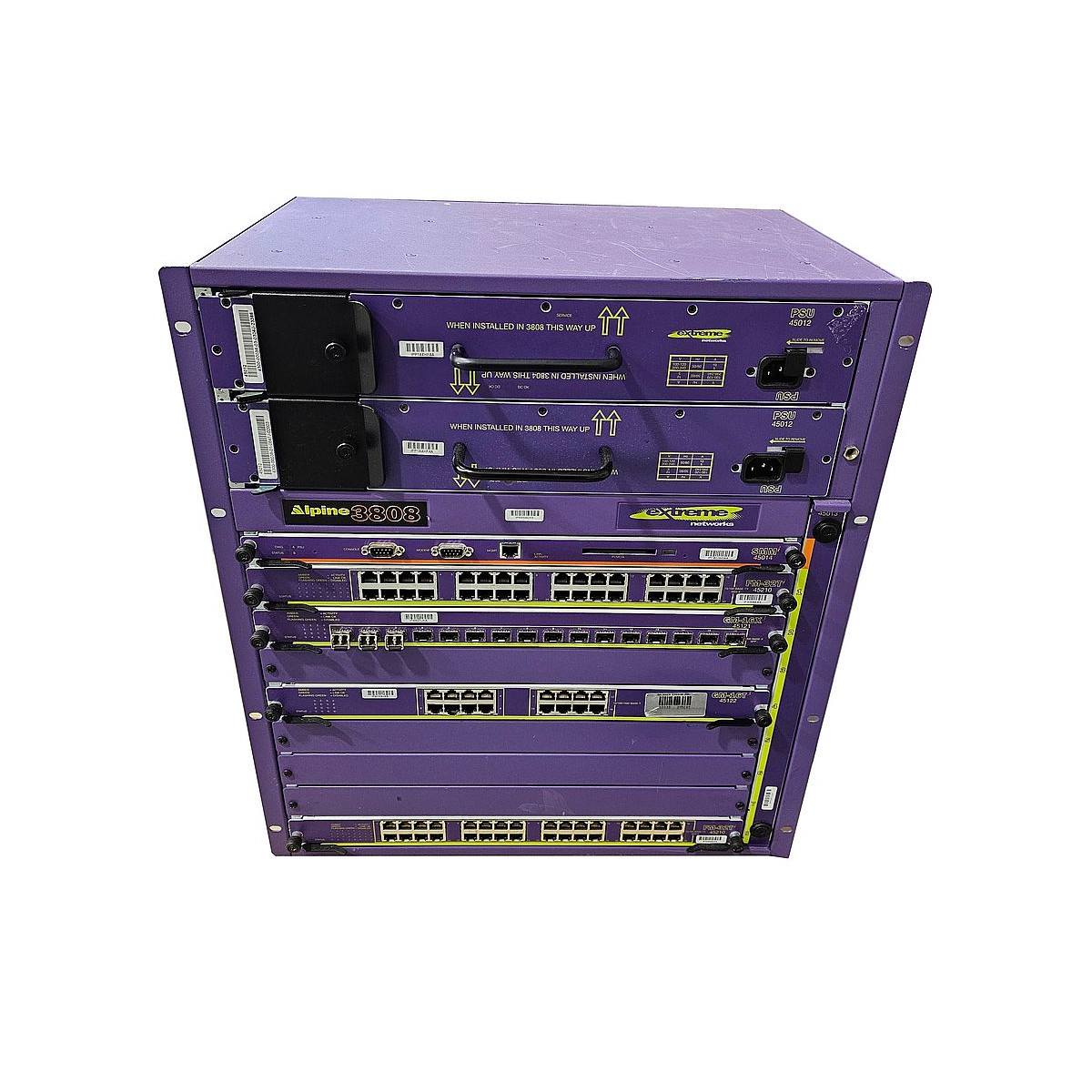 SWITCH EXTREME NETWORKS ALPINE 3808 78x1GB 16xSFP 2xPSU VLAN 12U