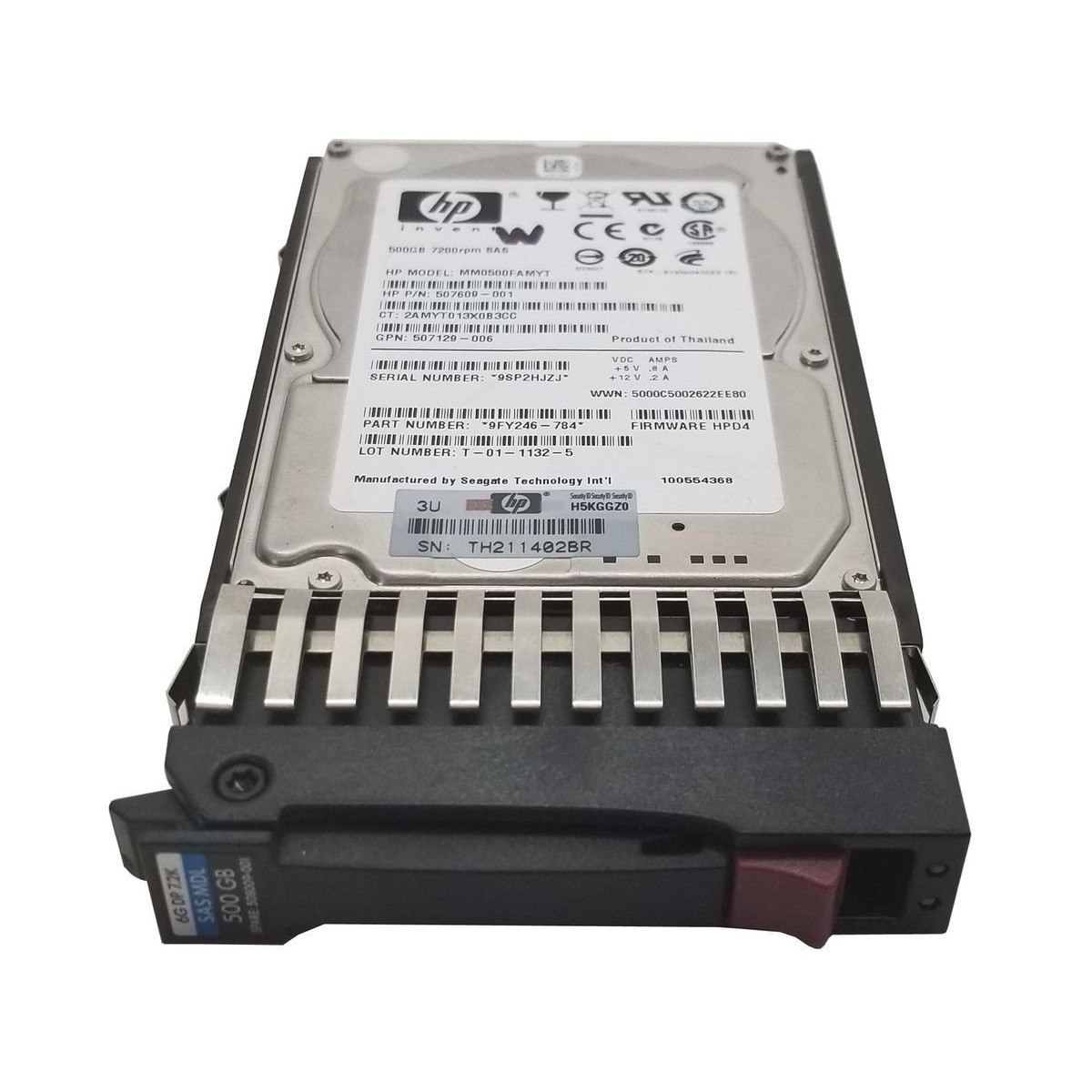 HP 500GB SAS 7.2K 6G 2,5 RAMKA 507609-001