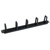 UNIWERSALNY ORGANIZER KABLI 1U DO SZAFY RACK 19''  CZARNY 5xUCHWYT RING