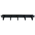 UNIWERSALNY ORGANIZER KABLI 1U DO SZAFY RACK 19''  CZARNY 5xUCHWYT RING