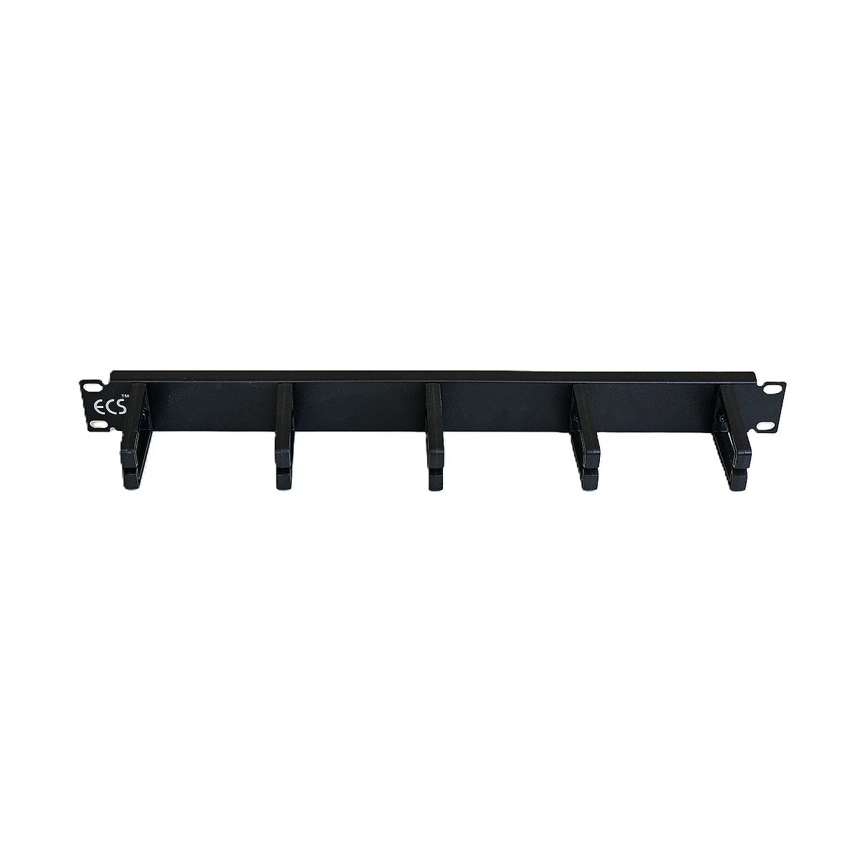UNIWERSALNY ORGANIZER KABLI 1U DO SZAFY RACK 19''  CZARNY 5xUCHWYT RING