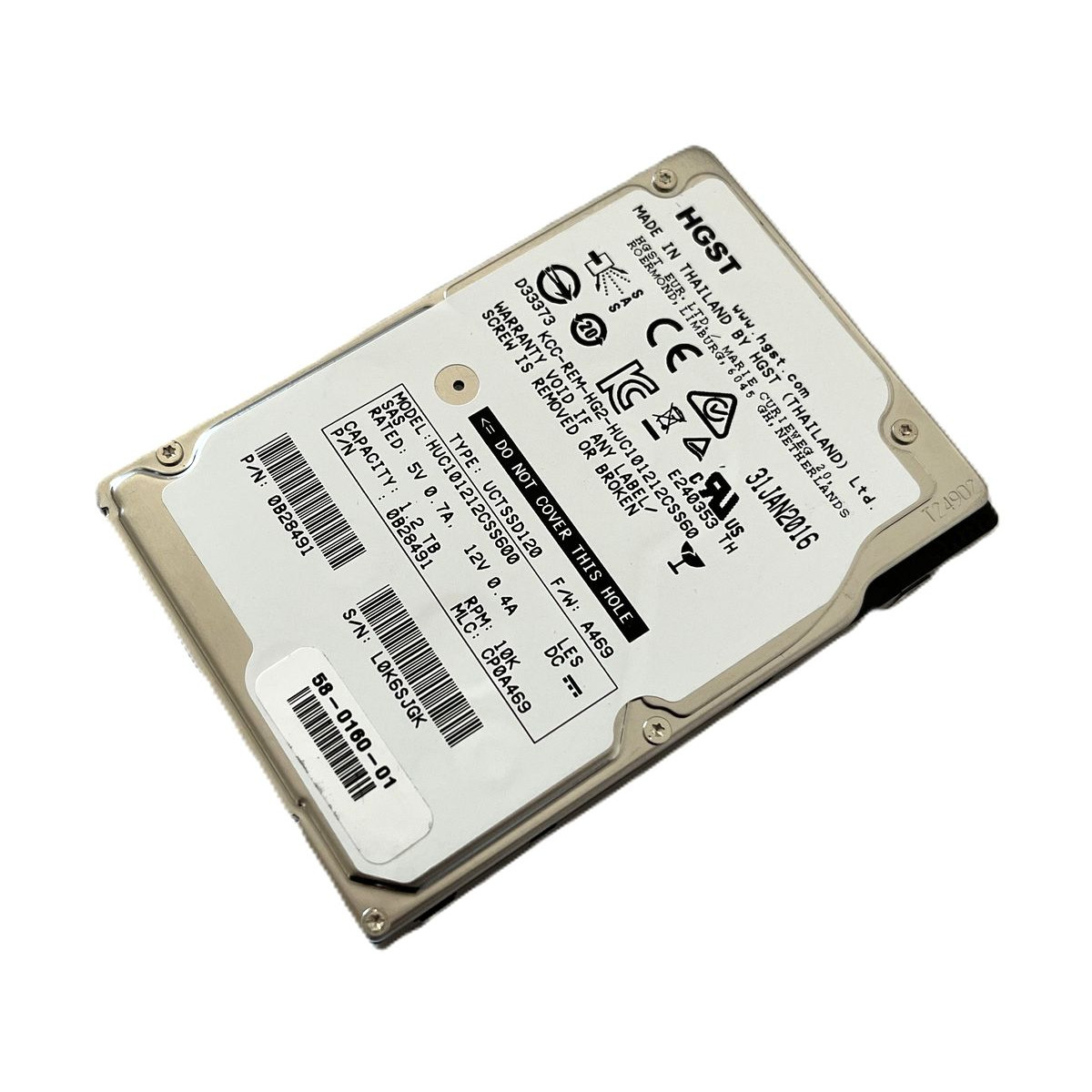 DYSK CISCO HGST 1.2TB SAS 6G 10K 2,5 HUC101212CSS600 0B28491 58-0160-01