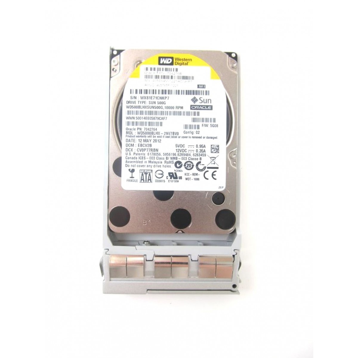 SUN WD 500GB SATA 10K 3G 7042768 RAMKA 2,5