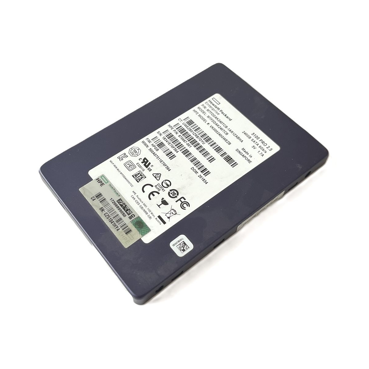 DYSK HPE 5100 PRO 240GB SSD SATA 6G 2,5 MTFDDAK240TCB-1AR1ZABHA 870667-001