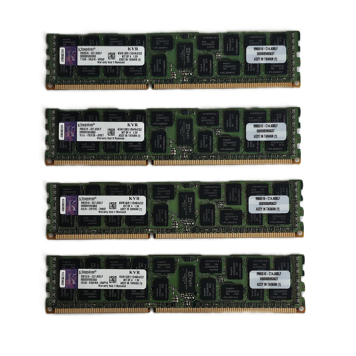PAMIĘCI KINGSTON 32GB KIT 4x8GB 2Rx4 PC3-12800R KVR16R11D4K4/32