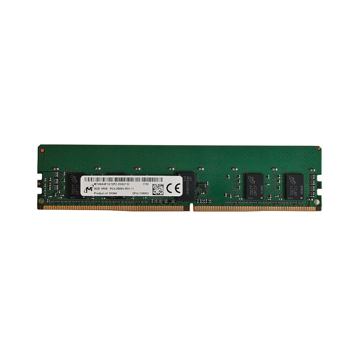 MICRON 8GB 1Rx8 PC4-2666V ECC REG MTA9ASF1G72PZ-2G6S1SI