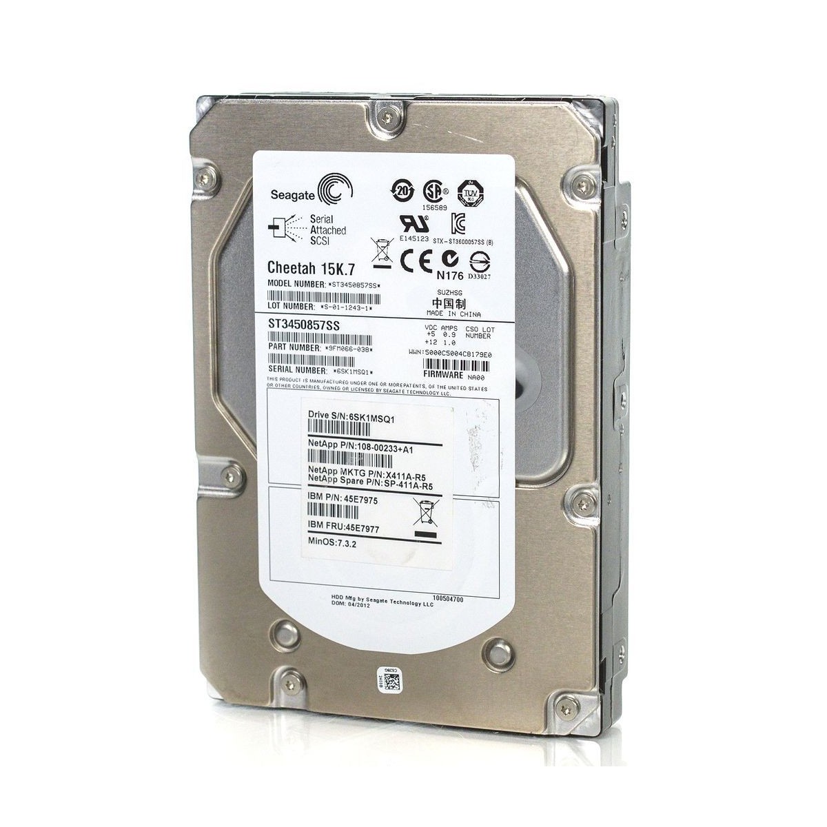NETAPP IBM SEAGATE 450GB SAS 3,5 ST3450857SS
