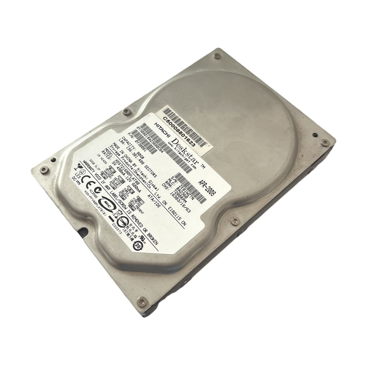 DYSK HITACHI 80GB SATA 7.2K 3,5 HDS721680PLAT80 0Y30001