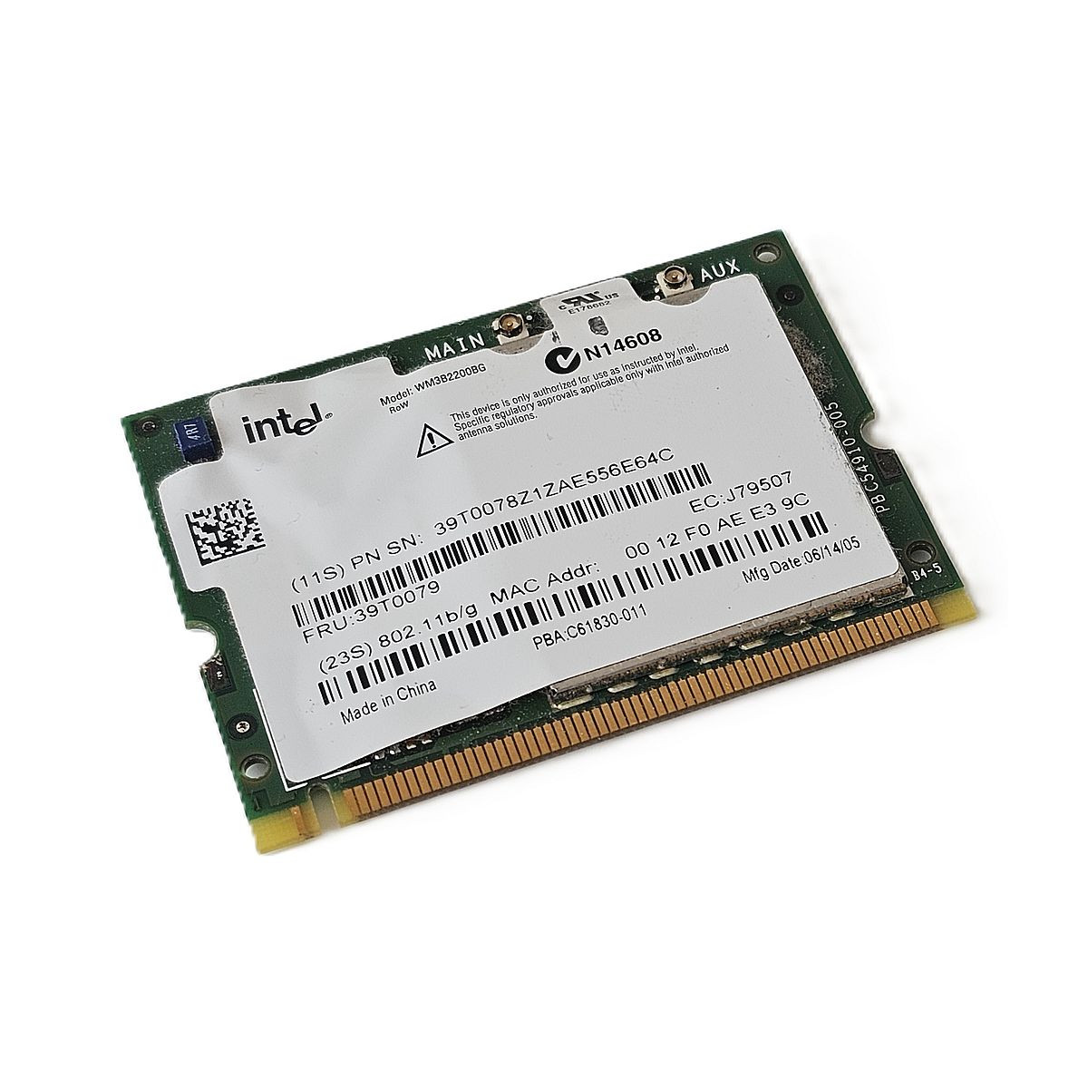 KARTA WiFi WLAN IBM PRO 2200BG WiFi 802.11b 802.11g Mini-PCI 39T0079