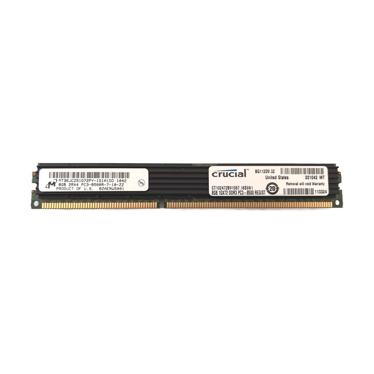 CRUCIAL MICRON 8GB 2Rx4 PC3-8500R ECC REG CT102472BV1067