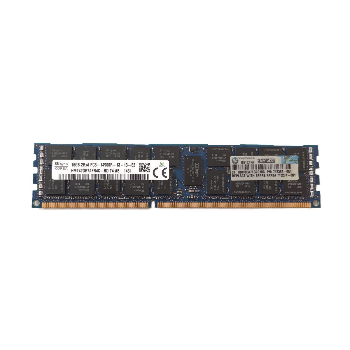 PAMIĘĆ HP HYNIX 16GB 2Rx4 PC3-14900R ECC REG HMT42GR7AFR4C-RD 712383-081