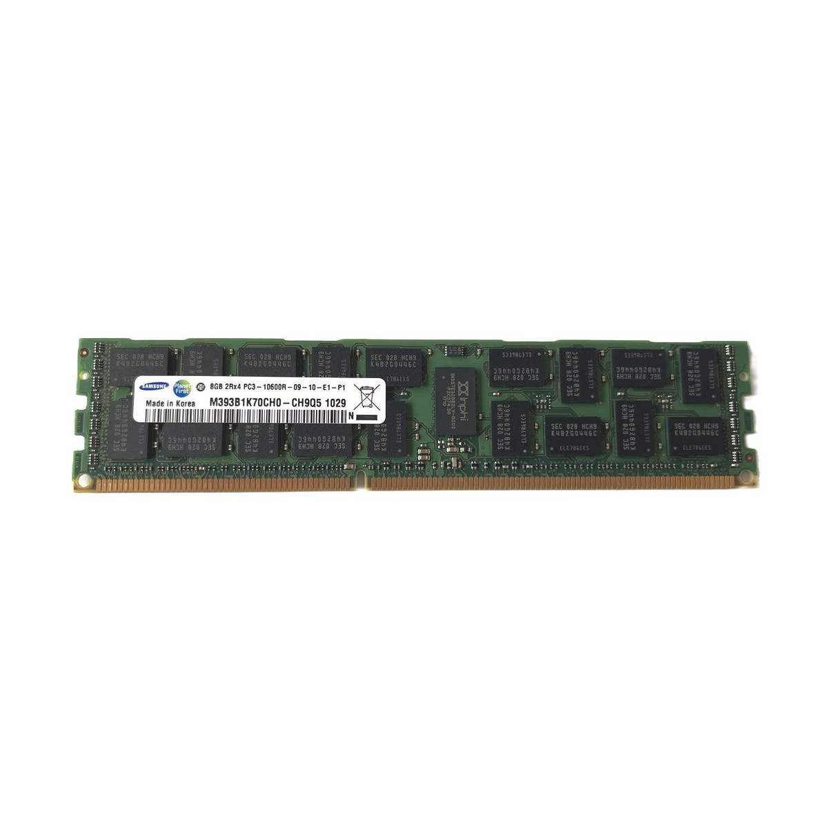 PAMIĘĆ HP SAMSUNG 8GB PC3 10600R 2Rx4 ECC REG M393B1K0CH0-CH9Q5 500205-171