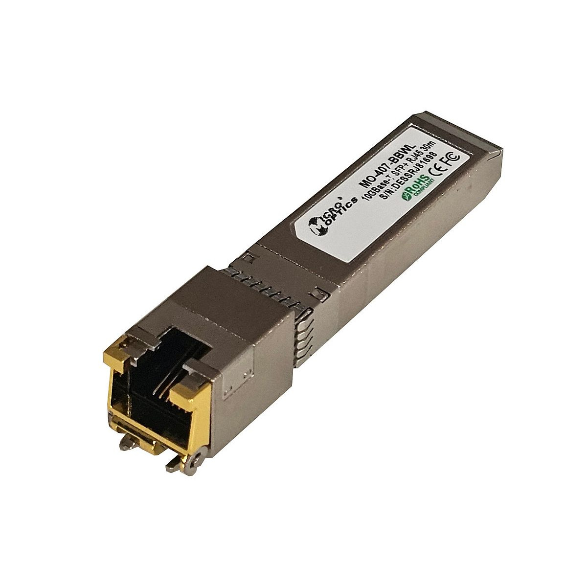MODUL ADAPTER MICROPTICS SFP+ 10GB NA RJ-45 1GB MO-407-BBWL 30M