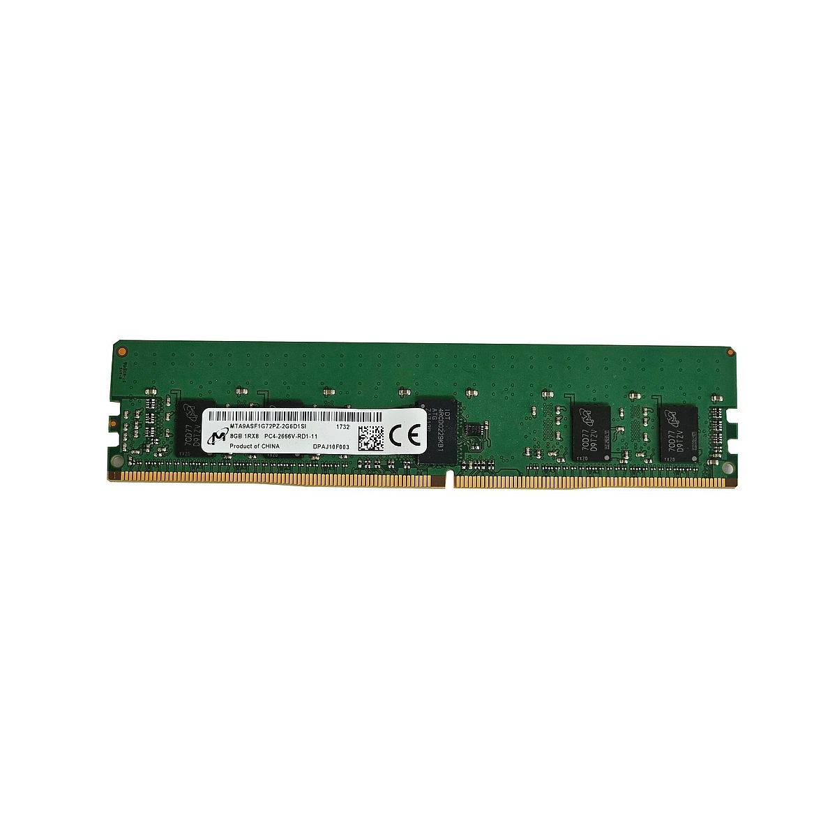 MICRON 8GB 1Rx8 PC4-2666V ECC REG MTA9ASF1G72PZ-2G6D1SI