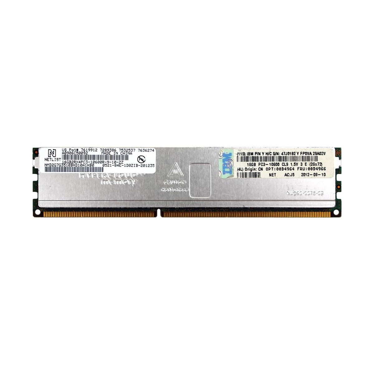 PAMIEC IBM 16GB 2Rx4 PC3-10600R ECC REG 00D4966