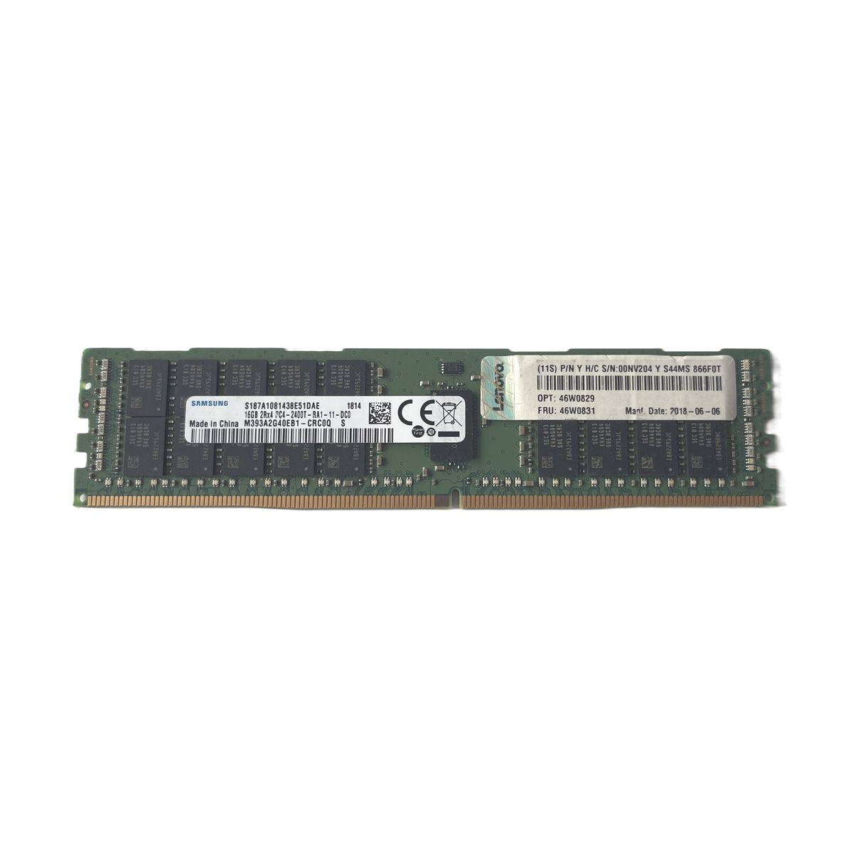 LENOVO SAMSUNG 16GB 2Rx4 PC4-2400T ECC REG M393A2G40EB1-CRC0Q 46W0831