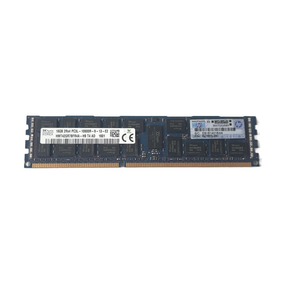 PAMIĘĆ HP HYNIX 16GB 2Rx4 PC3L-10600R ECC REG HMT42GR7BFR4A-H9 647653-081