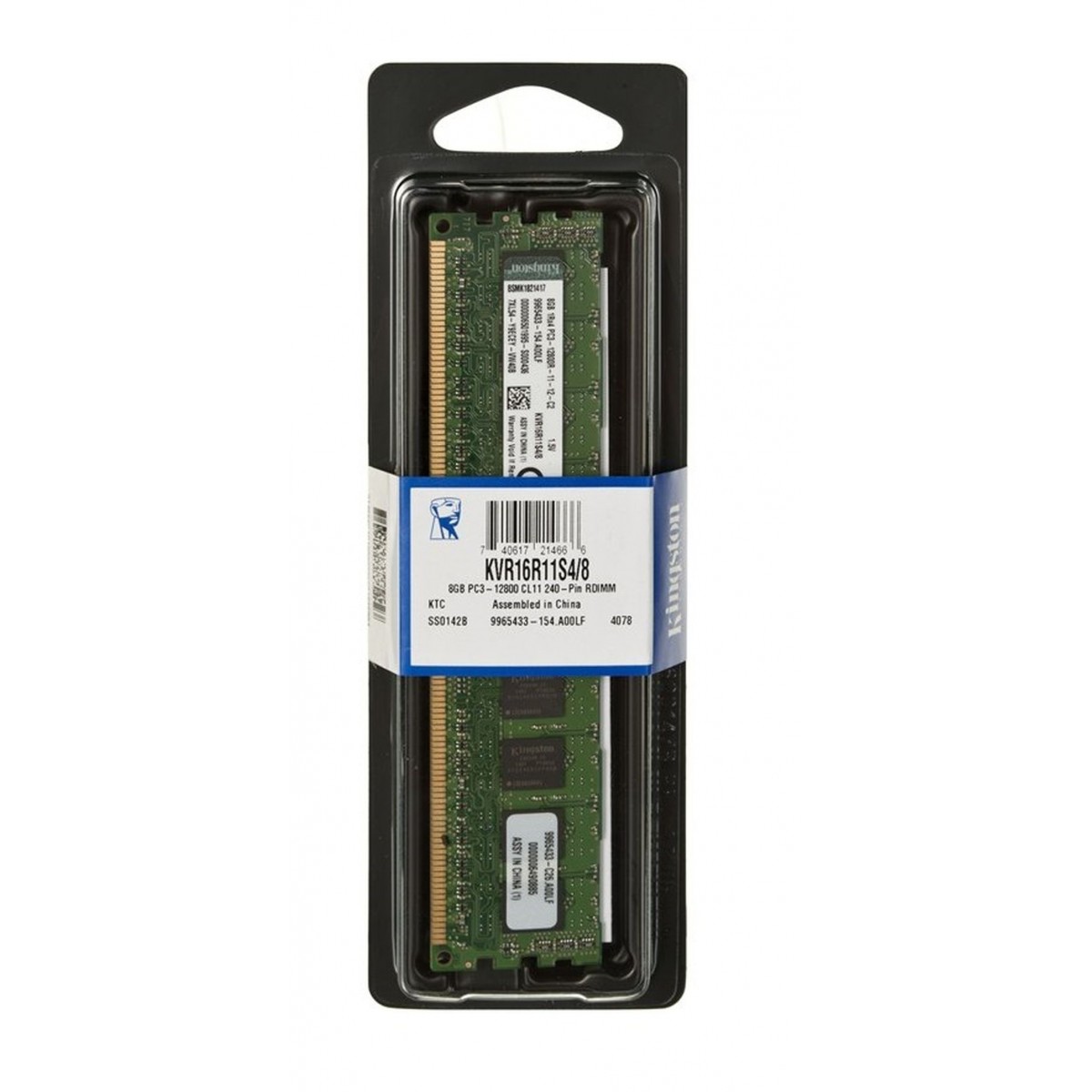 KINGSTON 8GB 1Rx4 PC3-12800R KVR16R11S4/8