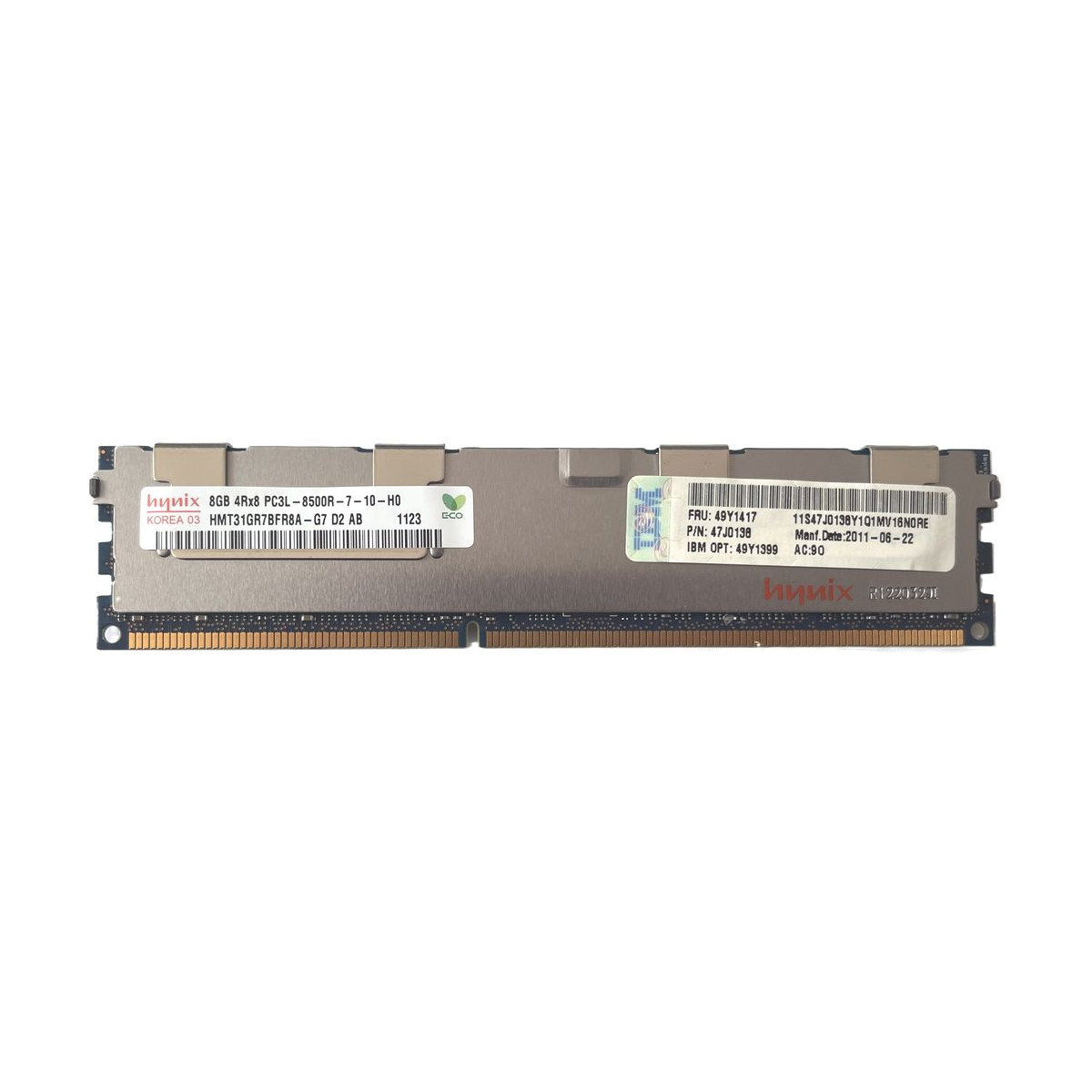 PAMIĘĆ IBM HYNIX 8GB 4Rx8 PC3L-8500R ECC REG HMT31GR7BFR8C-G7 47J0138