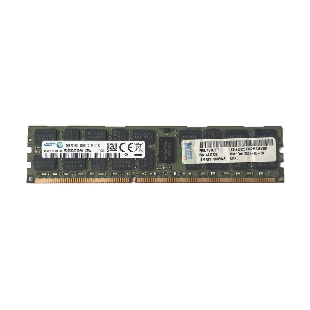 PAMIĘĆ IBM SAMSUNG 16GB 2Rx4 PC3-14900R ECC REG M393B2G70DB0-CMA 46W0670