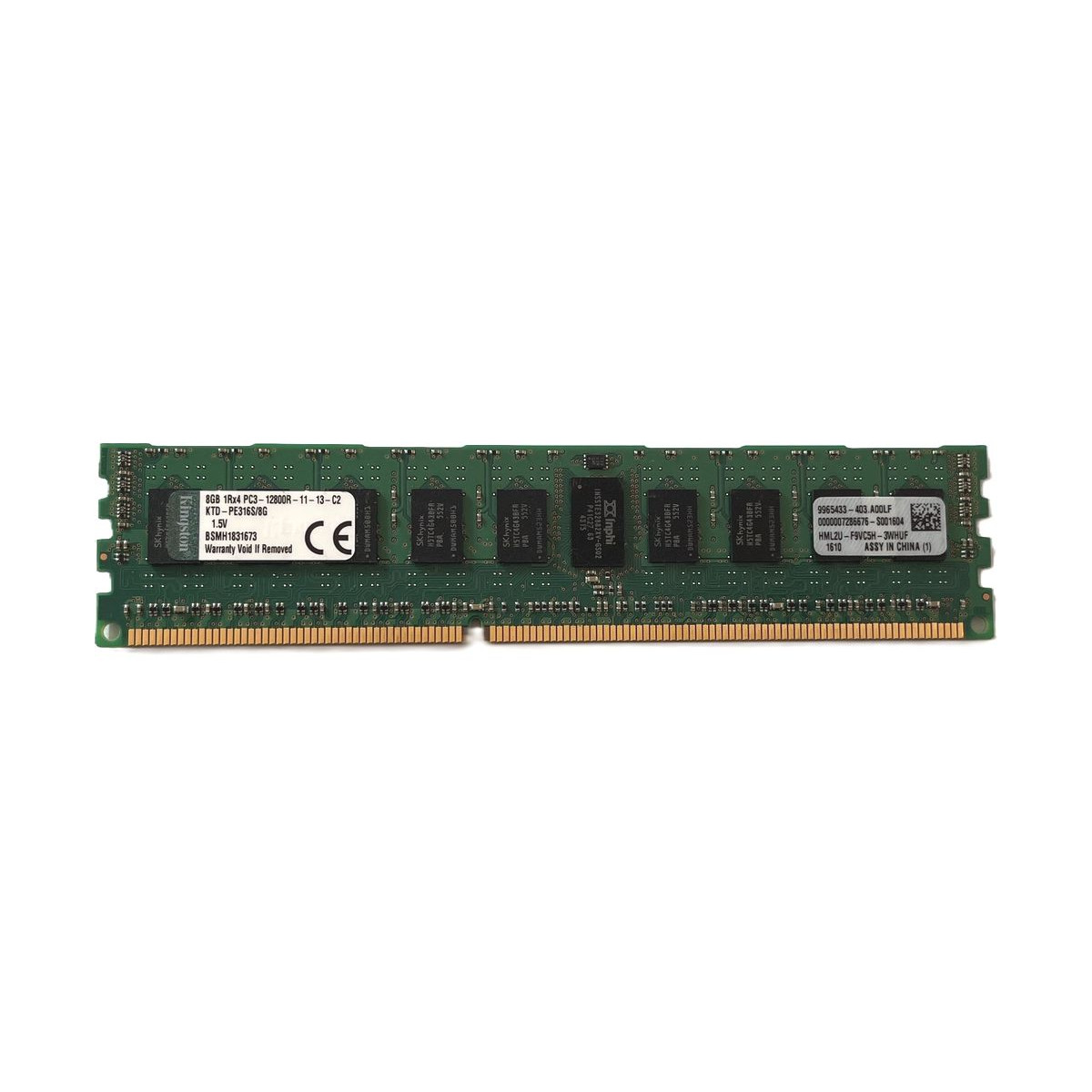 PAMIĘĆ RAM KINGSTON 8GB 1Rx4 PC3-12800R ECC REG KTD-PE316S/8G