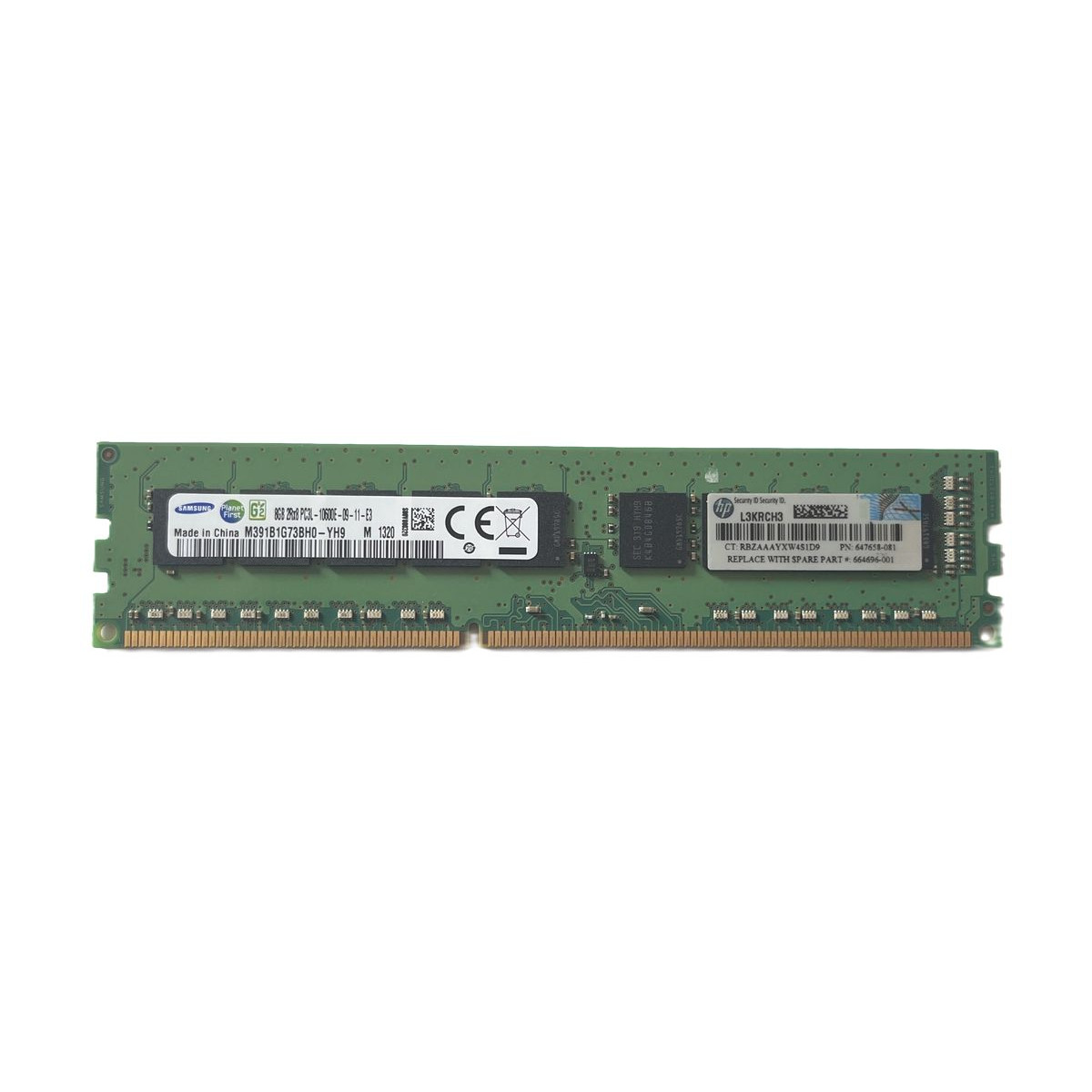 PAMIĘĆ HP SAMSUNG 8GB 2Rx8 PC3L-10600E ECC REG M391B1G73BH0-YH9 647658-081