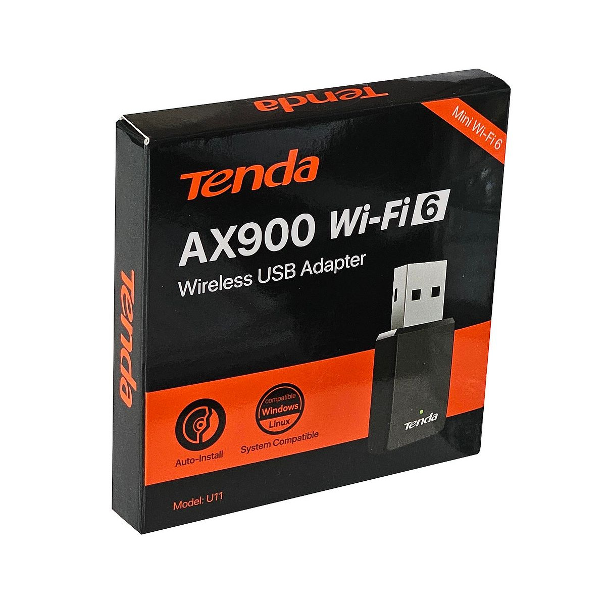 NOWA KARTA SIECIOWA TENDA U11 AX900 ADAPTER USB 2.0 WiFi 6 2.4GHz 5GHz