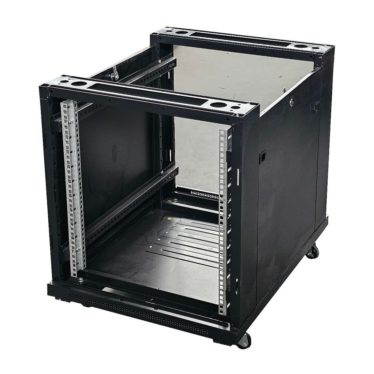 SZAFA RACK TOTEN 19'' 12U 600x800mm NA KÓŁKACH BEZ DRZWI BEZ SUFITU