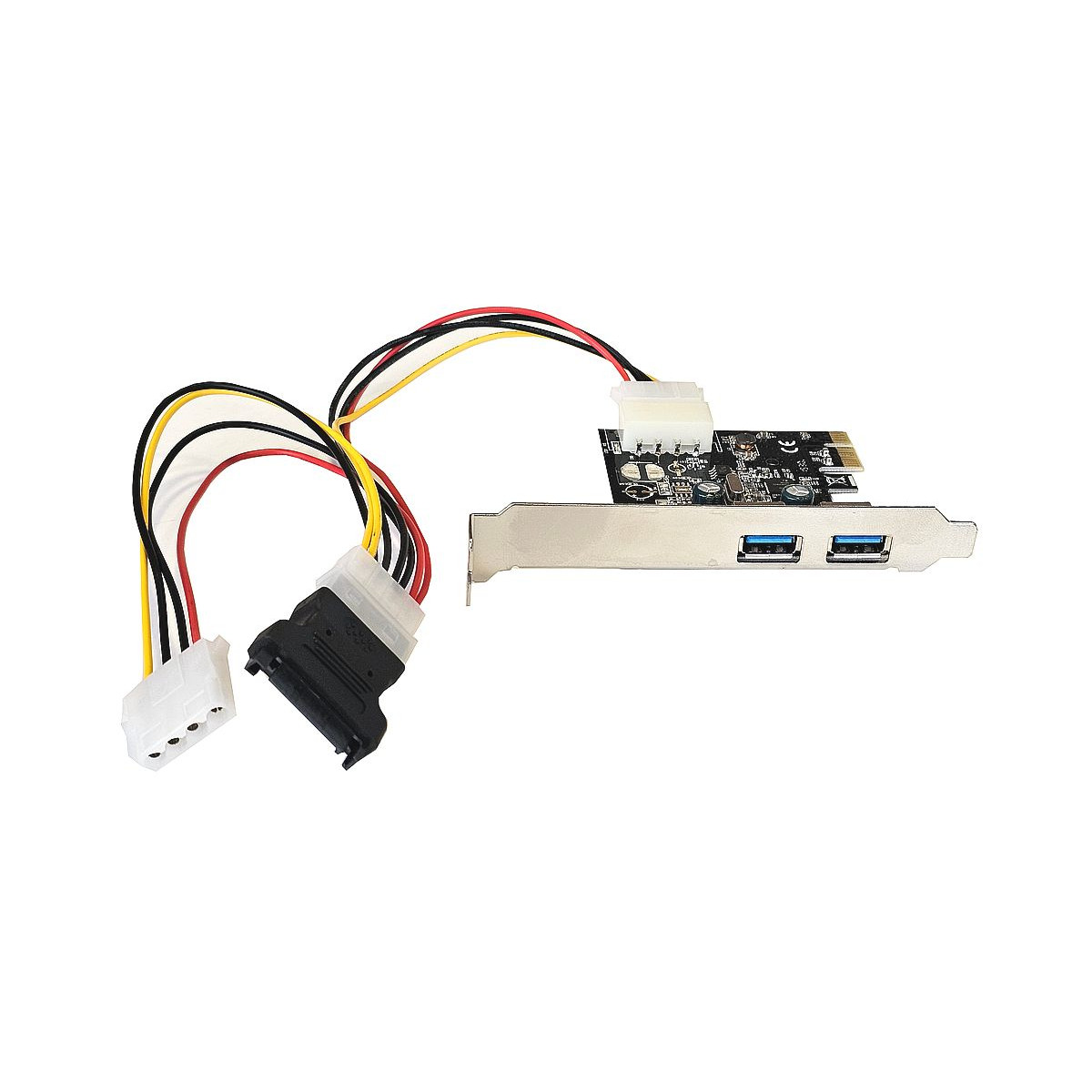 KONTROLER DELOCK B/N89243 2xUSB 3.0 PCIe x1 FULL KABEL 1x4PIN MOLEX
