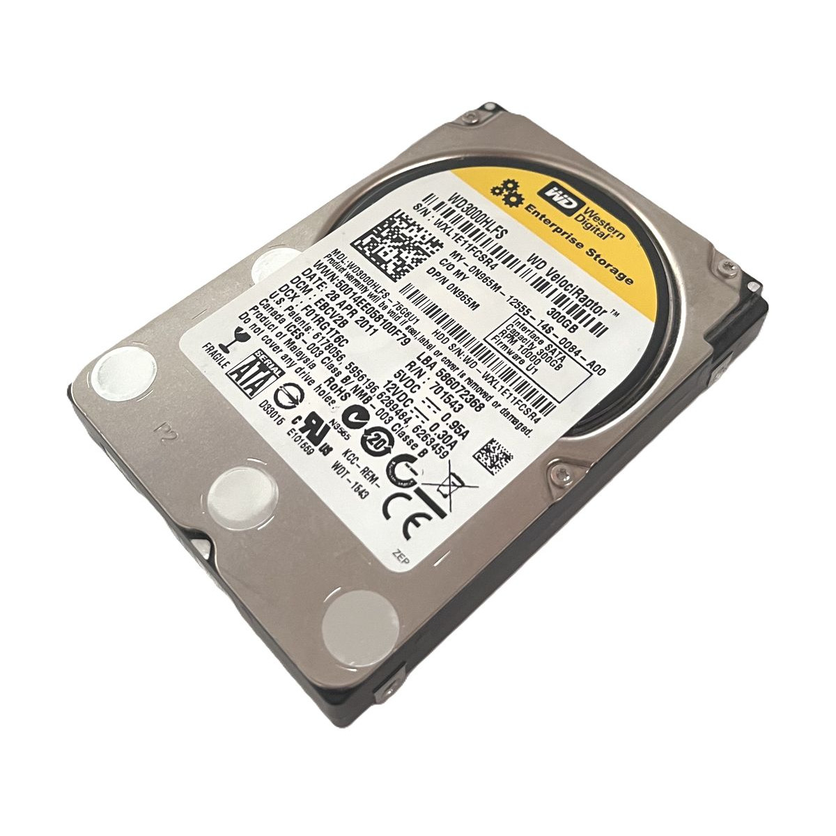 DYSK DELL WD VELOCIRAPTOR 300GB SATA 3G 10K 2,5 WD3000HLFS 0N965M