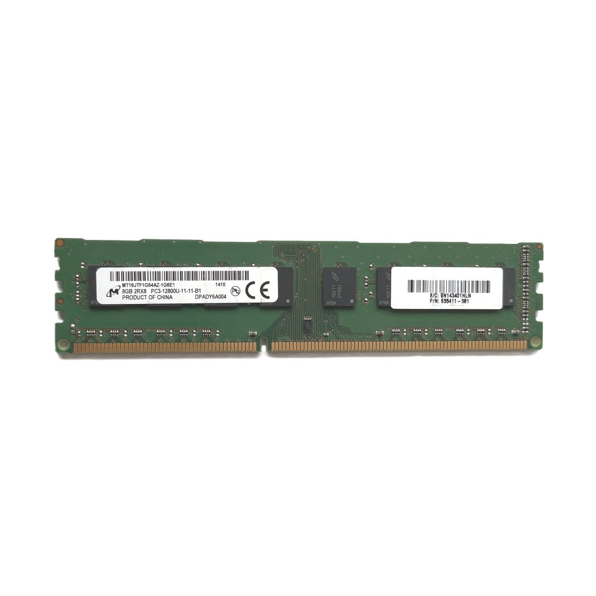 PAMIĘĆ RAM HP MICRON 8GB 2Rx8 PC3-12800U NON-ECC MT16JTF1G64AZ 655411-581