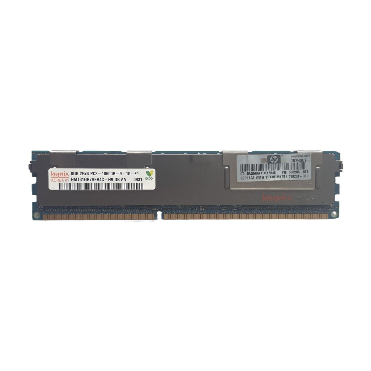 PAMIĘĆ RAM HP HYNIX 8GB 2Rx4 PC3-10600R ECC REG HMT31GR7AFR4C-H9 500206-071