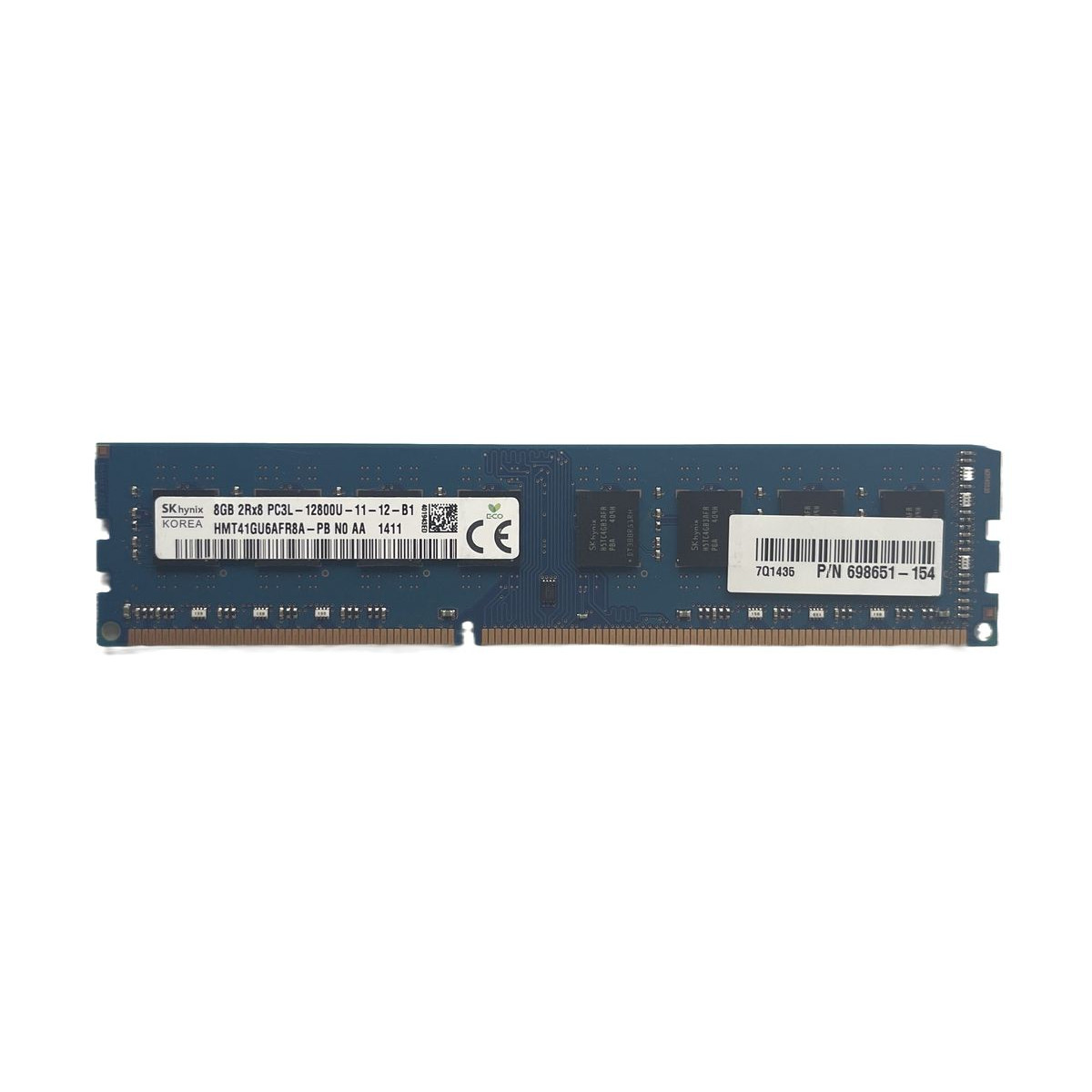 PAMIĘĆ HP HYNIX 8GB 2Rx8 PC3L-12800U NON-ECC HMT41GU6AFR8A-PB 698651-154