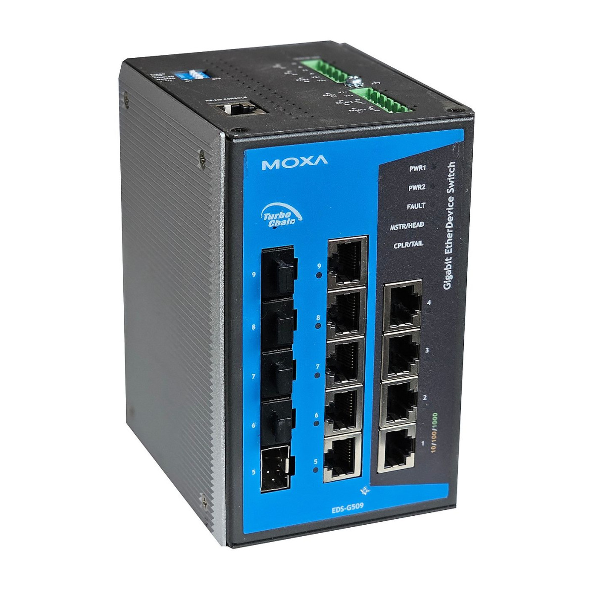PRZEMYSŁOWY SWITCH MOXA EDS-G509 REV. 1.5.1 4x1GB 5xCOMBO SFP/RJ-45 L2 VLAN